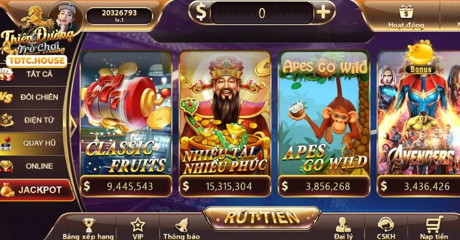 Trò chơi Jackpot Khủng với cơ hội thắng lớn